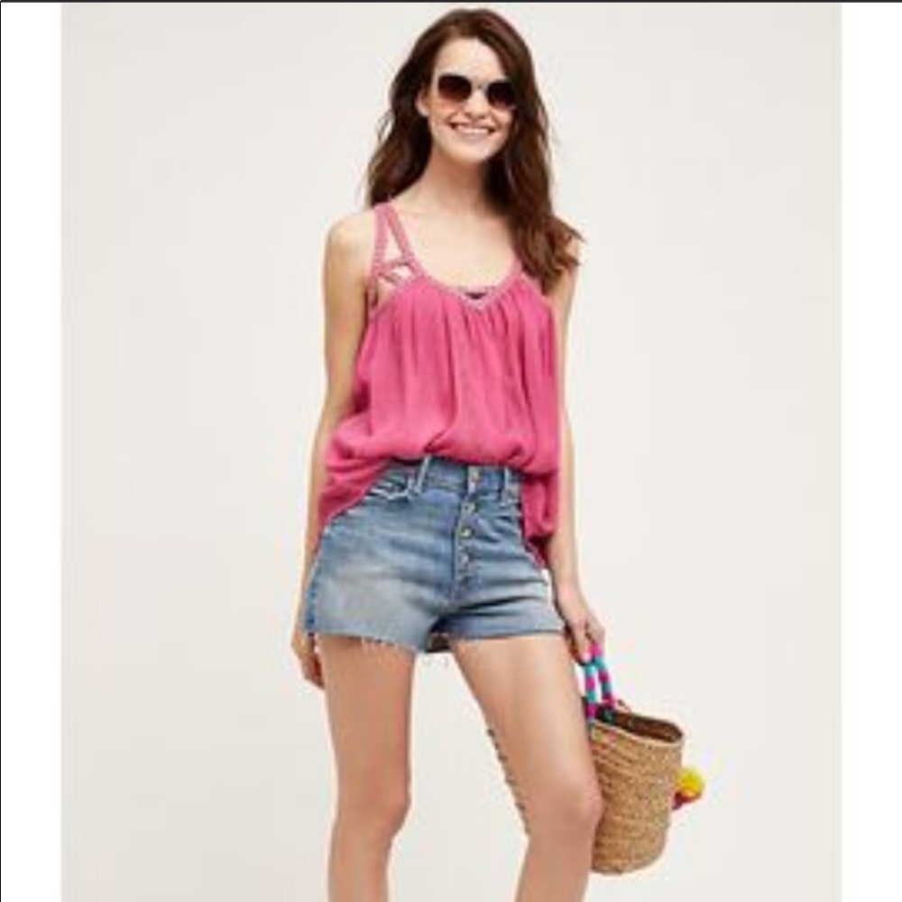 Anthro Vanessa Virginia Embroidered Strappy Top 16